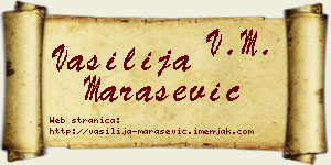 Vasilija Marašević vizit kartica